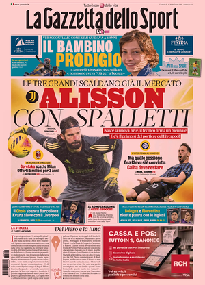 Prima pagina La Gazzetta dello Sport di oggi - Quotidiano sport