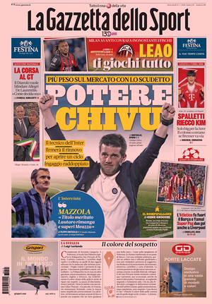 Prima pagina La Gazzetta dello Sport di oggi - Quotidiano sport