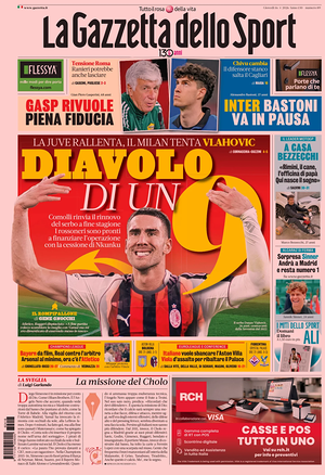Prima pagina La Gazzetta dello Sport di oggi - Quotidiano sport