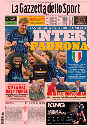 Prima pagina La Gazzetta dello Sport di oggi - Quotidiano sport