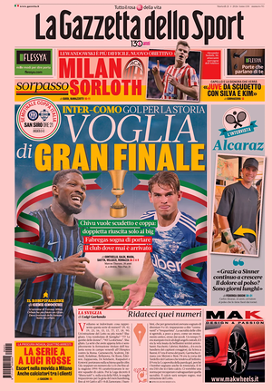 Prima pagina La Gazzetta dello Sport di oggi - Quotidiano sport