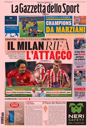 Prima pagina La Gazzetta dello Sport di oggi - Quotidiano sport
