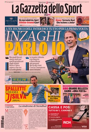 Prima pagina La Gazzetta dello Sport di oggi - Quotidiano sport