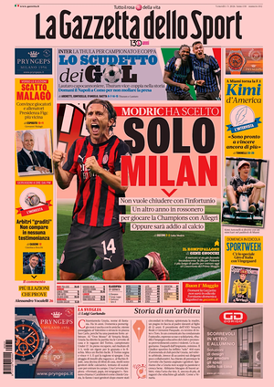 Prima pagina La Gazzetta dello Sport di oggi - Quotidiano sport