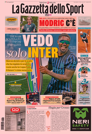 Prima pagina La Gazzetta dello Sport di oggi - Quotidiano sport
