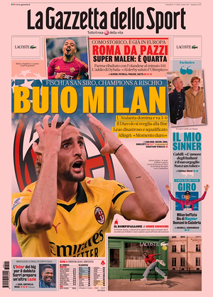 Prima pagina La Gazzetta dello Sport di oggi - Quotidiano sport