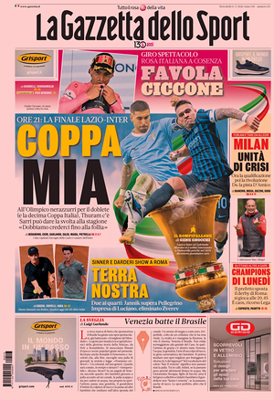 Prima pagina La Gazzetta dello Sport di oggi - Quotidiano sport