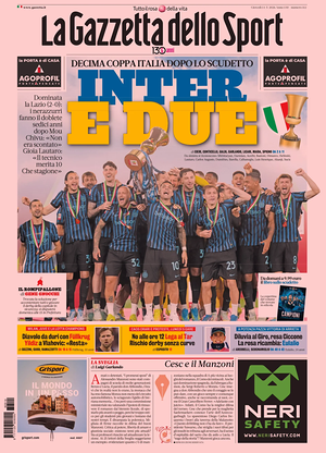 Prima pagina La Gazzetta dello Sport di oggi - Quotidiano sport