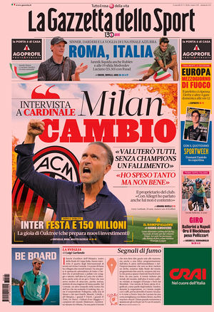 Prima pagina La Gazzetta dello Sport di oggi - Quotidiano sport