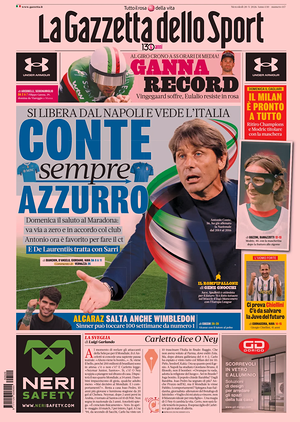 Prima pagina La Gazzetta dello Sport di oggi - Quotidiano sport