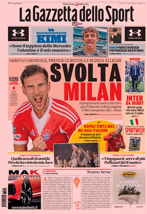 Prima pagina La Gazzetta dello Sport di oggi - Quotidiano sport