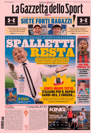 Prima pagina La Gazzetta dello Sport di oggi - Quotidiano sport