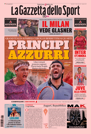 Prima pagina La Gazzetta dello Sport di oggi - Quotidiano sport