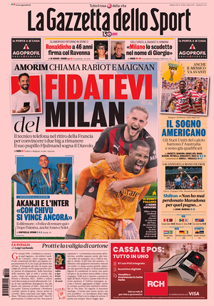 Prima pagina La Gazzetta dello Sport di oggi - Quotidiano sport