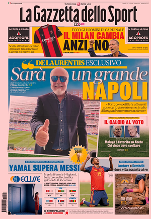 Prima pagina La Gazzetta dello Sport di oggi - Quotidiano sport