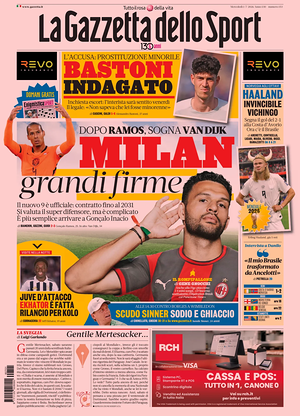 Prima pagina La Gazzetta dello Sport di oggi - Quotidiano sport