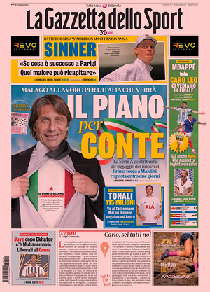 Prima pagina La Gazzetta dello Sport di oggi - Quotidiano sport