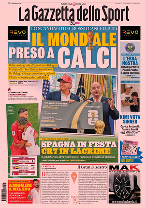Prima pagina La Gazzetta dello Sport di oggi - Quotidiano sport