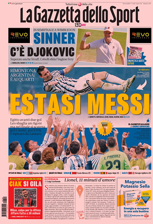 Prima pagina La Gazzetta dello Sport di oggi - Quotidiano sport