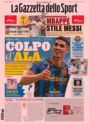 Prima pagina La Gazzetta dello Sport di oggi - Quotidiano sport