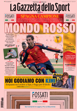 Prima pagina La Gazzetta dello Sport di oggi - Quotidiano sport