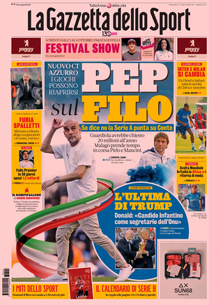 Prima pagina La Gazzetta dello Sport di oggi - Quotidiano sport
