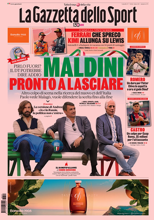 Prima pagina La Gazzetta dello Sport di oggi - Quotidiano sport