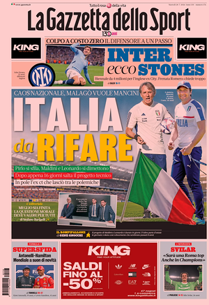 Prima pagina La Gazzetta dello Sport di oggi - Quotidiano sport
