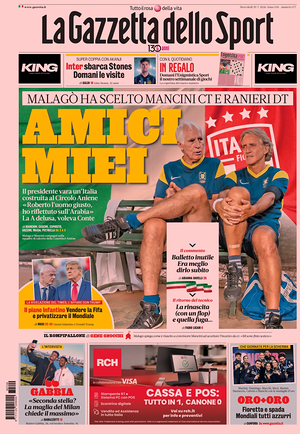 Prima pagina La Gazzetta dello Sport di oggi - Quotidiano sport