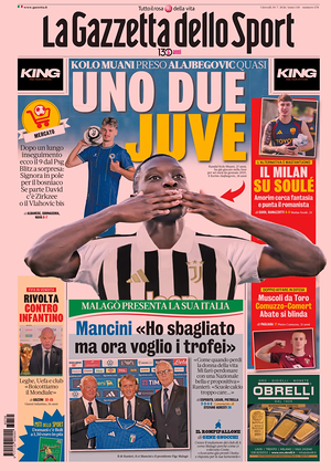 Prima pagina La Gazzetta dello Sport di oggi - Quotidiano sport
