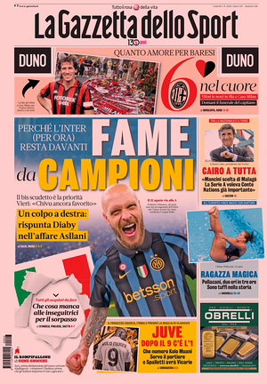 Prima pagina La Gazzetta dello Sport di oggi - Quotidiano sport