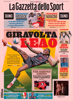 Prima pagina La Gazzetta dello Sport di oggi - Quotidiano sport