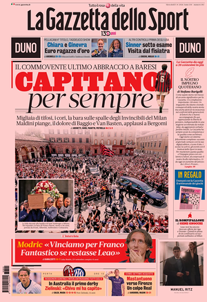 Prima pagina La Gazzetta dello Sport di oggi - Quotidiano sport