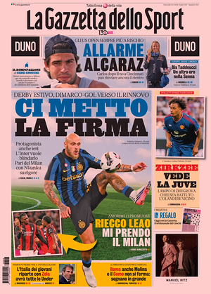 Prima pagina La Gazzetta dello Sport di oggi - Quotidiano sport