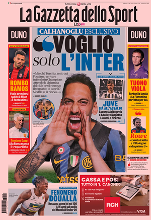 Prima pagina La Gazzetta dello Sport di oggi - Quotidiano sport