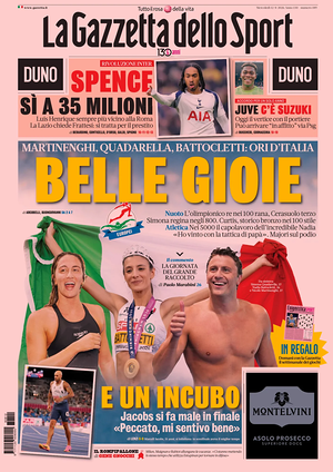 Prima pagina La Gazzetta dello Sport di oggi - Quotidiano sport
