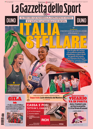 Prima pagina La Gazzetta dello Sport di oggi - Quotidiano sport