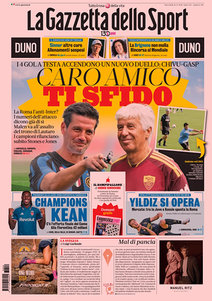 Prima pagina La Gazzetta dello Sport di oggi - Quotidiano sport