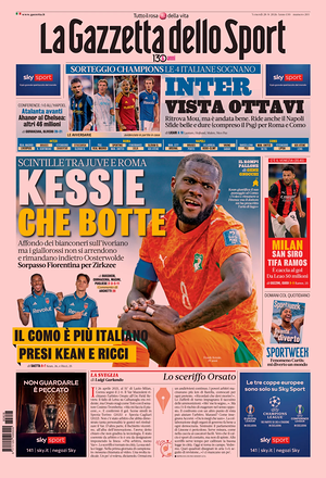 Prima pagina La Gazzetta dello Sport di oggi - Quotidiano sport
