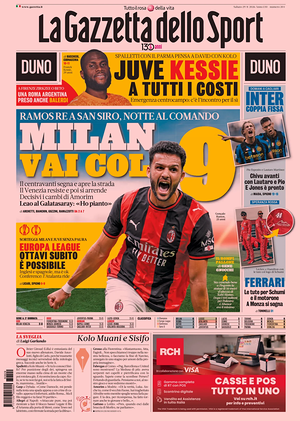 Prima pagina La Gazzetta dello Sport di oggi - Quotidiano sport