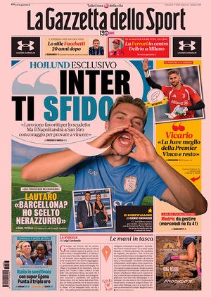 Prima pagina La Gazzetta dello Sport di oggi - Quotidiano sport