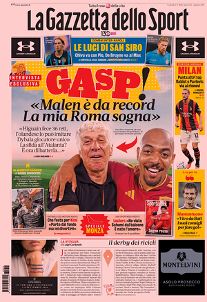Prima pagina La Gazzetta dello Sport di oggi - Quotidiano sport