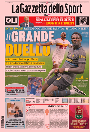 Prima pagina La Gazzetta dello Sport di oggi - Quotidiano sport