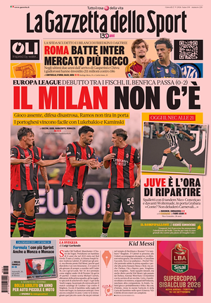 Prima pagina La Gazzetta dello Sport di oggi - Quotidiano sport