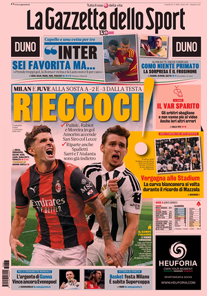 Prima pagina La Gazzetta dello Sport di oggi - Quotidiano sport