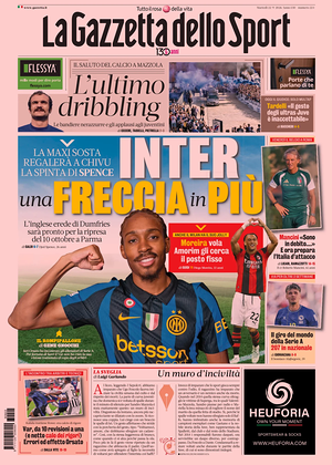 Prima pagina La Gazzetta dello Sport di oggi - Quotidiano sport