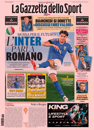 Prima pagina La Gazzetta dello Sport di oggi - Quotidiano sport