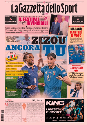 Prima pagina La Gazzetta dello Sport di oggi - Quotidiano sport