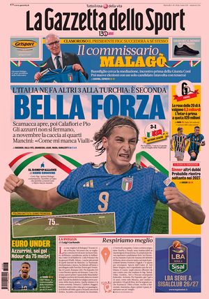 Prima pagina La Gazzetta dello Sport di oggi - Quotidiano sport