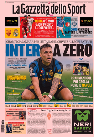 Prima pagina La Gazzetta dello Sport di oggi - Quotidiano sport